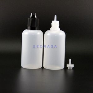 50 ml 100ピースldpeプラスチック製のドロッパーボトル、子どもの証明安全帽とヒントe cig long nipple bteii