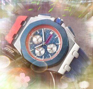 2024 kwarc mody męski zegar czasowy zegarki auto randki mężczyźni designerskie hurtowe męskie prezenty kolorowe gumowe opaska modny wielofunkcyjny zegarek