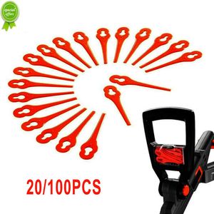 20/100pc Tagliaerba di Plastica Lame Lama Tosaerba Decespugliatore Testa Lama Rossa Per FUXTEC 20V FX-E1RT20 Cordless Grass Strimmer