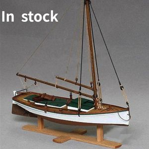 Model Set 135 FLATTLE Wooden Boat Model DIY Handmade Fishing Boat Model Kit Assembly Toys Boy Gift 230625