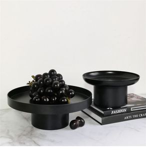 Piatti decorativi Rotondo Nero Bianco Vassoio portaoggetti Organizer ABS Profumo di frutta Cosmetici Decorazioni per la casa Piatto semplice 230625