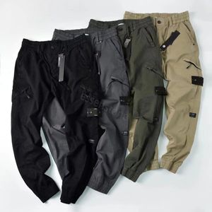 Patches de distintivo de alta qualidade para homens Calça de pedra com letras da moda Calça de jogger de grife Calça cargo com zíper Mosca Calças esportivas longas 4Homme Clothing Island