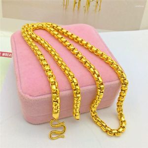 FASHION COLLANA IN ORO 14K PER GIOIELLI DI FIDANZAMENTO MATRIMONIALE DA UOMO CATENA GIALLA SPESSA 6MM REGALI DI ANNIVERSARIO