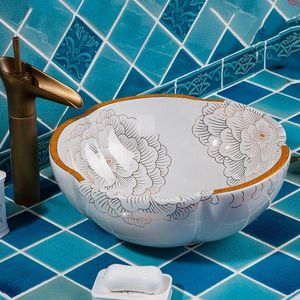 Pias de vasos feitos à mão bancada de cerâmica lavatório pias de banheiro de porcelanaboa quantidade Ftobo