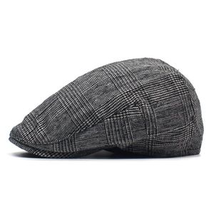 Stripe Short Brim Primavera Autunno Protezione solare Uomo Beret Shade Versione coreana Outdoor Men Cap Berretto con visiera