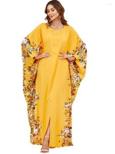 Ubranie etniczne Moda Abaya dla kobiet muzułmanin Ramadan Eid 2023 Drukuj luźne Abayas Turkey Kaftan Oman Robe Islamskie ubrania