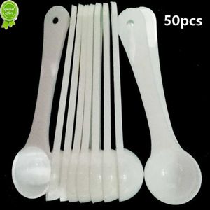 50pcs 1G Biały plastik m lassuringspoon gram miarka piepak lekarska proszek 50pcs 1 g biały plastik m lassuringspoon