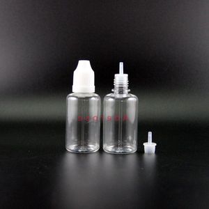 100 stycken 30 ml Pet Plastic Droper Bottle With Child Proof Safe Caps and Nipples Squeezable Threg