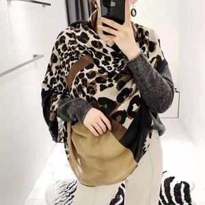 Sciarpe 2023 Moda Leopard Print Scialli Belle donne lunghe Hijab Wrap Sciarpa 6 colori 10 pz / lotto all'ingrosso