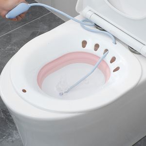 Badtillbehör Set Portable Bidet Sitz Tub Baby Born Nursing Basin Kit Postpartum Hemorroid tvättsprut på toalettverktyg 230626