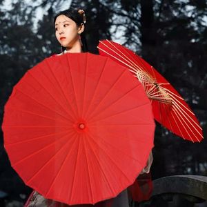 Paraplyer 82 cm dansbil Paraply Shade Ancient Oil Paper Women's Rainprocess Sunscreen Classic Chinese Style Parasol 230626