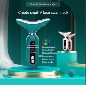 Neck RF Massager ILP Electric Facial Contouring Neck Anti-Wrinkle Red Home Beauty Instrument EMS Microcurrent Neck Lifting Machine Massager Skin Care