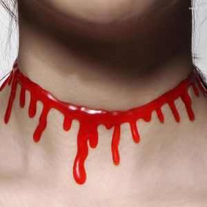 Choker chokers indie halloween blodhalsband kvinnor halsband diy dekorationer skräck rekvisita barn leksak gåva Haunted House Jewelry Bloo22