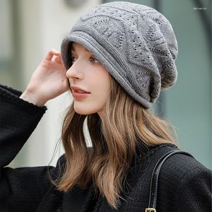 Czapki garbaty czapkę czapkę francuski styl vintage moda na dzianiny ciepłe puszyste zimne i wiatroodporne
