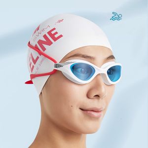 Schwimmbrille für Erwachsene, professionelle HD-Antibeschlag-Mode-Sportbrille, großer Rahmen, optische Linse, wasserdichte Poolbrille, 230626