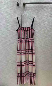 Basic & Casual Dresses Designer 2023 Summer New Simple Fashion Temperament Age Reducing Contrast Stripe Slip Dress Z5AZ