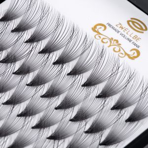 Falsche Wimpern 12 Linien vorgefertigte Volumenfächer 3D4D5D6D7D8D9D10D20D Short Stem Lash Pro made Nerz-Wimpernverlängerungszubehör 230627