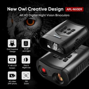 Teleskop lornetka wierzchołkowa Nocna w podczerwieni urządzenie goggs 1080p HD 3X Digital Zoom Hunting Tescope Binolets Outdoor Day Noc Dualne użycie HKD230627