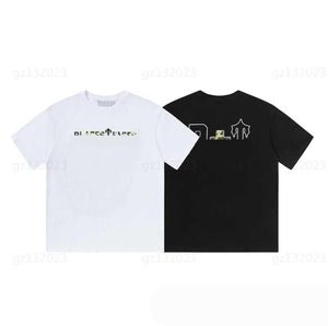 Erkekler Kamuflaj Mektubu Baskı Yuvarlak Boyun Gevşek Pamuk Kısa kollu T Gömlek Erkek Tasarımcı Giyim 0607 için Yaz Moda Trapstar Gömlek