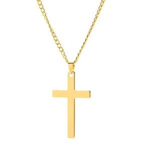 Män rostfritt stål Cross Pendant Halsband Party Supplies Men Charm Titanium Steels Chain for Women Fashion Jewelry Gift