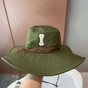 Women Hat 258710 Cotton Bucket Hats New Fashion Luxury Ruffled Design Brodery Logo Spring Summer Outdoor Beach Hat Runway Hat