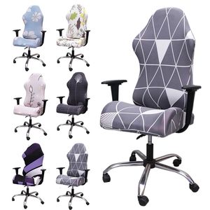 Чехлы на стулья Gamer Chair Seat Cover for Computer Office Chairs Gaming Cover Spandex Armchair Seat Case Split Slipcovers cadeira gamer 230627