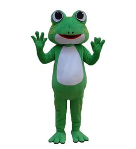 2023 Högkvalitativa anpassade maskot Green Frog Mascot Costume AdluT Outfits Frog Cartoon