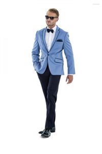 Męskie garnitury Męskie Męskie Paifsmen Notch Lapel Groom Tuxedos One Button Wedding Man Suit (Pants Tie Pirdle) B656