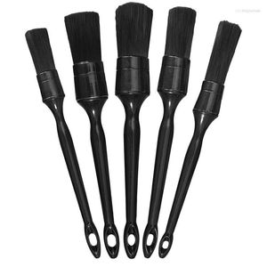 Car Washer 5 Pcs Detailing Brush Set For Auto Black Detail Brushes And Cleaning Interior Or Exterior Wheels