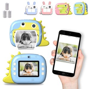 Fotocamere giocattolo Kid Instant Print Camera Bambini con stampante termica Kids Digital Po Girl Child Video Boy Regalo di compleanno 230626