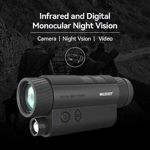 Telescope Binoculars Miseey HD Infraröd natt Vision Device Dual Use Monocular Camera 8x Digital Zoom Tescope for Outdoor Travel Hunting Dropship HKD230627