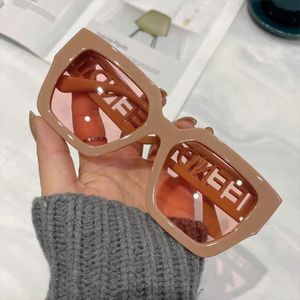 Women's Summer sun with sunglasses with Round Face and Big Face 2023New UV-proof Makeup Artifact Sunglasses Womens Fashion Flesh-colored glasses