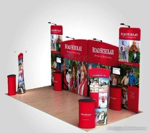 Advertising EZ tube floor stand tension fabric display banner stand for trade show display