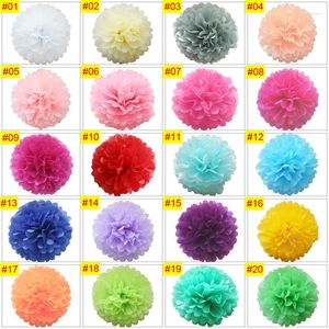 Dekorativa blommor 10 st 10 '' Tissue Paper Pompoms handgjorda bröllopsdekoration Garland Peony Flower Ball Artificial