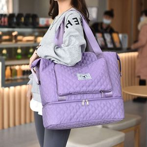 Separazione bagnata e asciutta Borsa da viaggio portatile antispruzzo Sport di moda Posizione scarpa indipendente Copertura Pull Rod Fitness Borsa da yoga