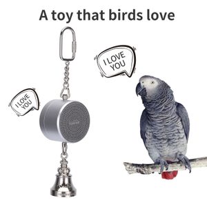Altre forniture per uccelli Giocattoli per pappagalli per l'insegnamento Addestramento Parlare Registrazione interattiva Riproduzione Rete Tell Electronic Voice Masticare Tearing Bell 230626