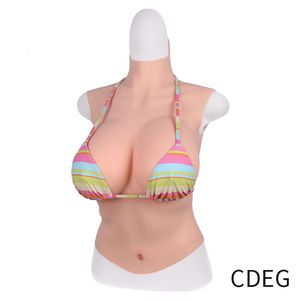 Bröstform Tgirl Fake Boobs Half Body Suit Artificial Silicone Breasts Enhancer CDEG Cup Crossdresser Transgender Mastectomy 230626