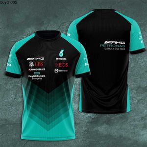 EN7X 2023 Modna Modna Męska T-shirts Formula 1 Racing Team Large Petroleum 3D Short Sleeve Ropa