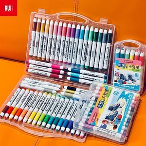 Markers 12-48 Colors Acrylic Paint Markers Pens Set Acrylic Children Marker for Fabric Rock Ceramic Canvas DIY Card Making Art Supplies 230626
