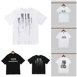 Yaz Erkek T-Shirtleri Kaliteli Tasarımcı Erkek Amirs T-shirt Baskı T-Shirtleri Kısa Kollu Günlük Harf T-shirt Bol Erkek Tee Bisiklet Yaka Oversize Tee Graffiti T-Shirts Wd