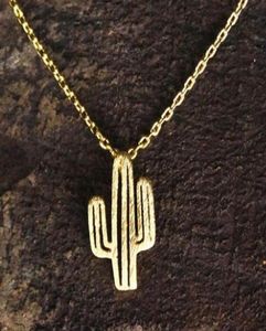 Bohemian Women Girls Desert Cactus Pendant Necklaces Fashion Plant Jewelry Accessories Chain Choker Necklace Birthday Gifts Bijoux4210168