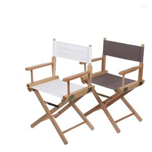 Móveis de acampamento Contemporâneo Moldura em madeira de faia maciça Cadeira de diretores dobrável portátil ao ar livre dobrável maquiagem de madeira para artistas