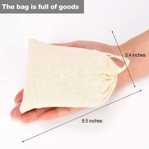 Toys 200 Pack Cotton Muslin Bags Sachet Bag Multipurpose Drawstring Bags for Tea Jewelry Wedding Party Favors Storage (4 X 6 Inches)