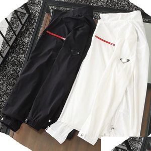 Men'S Jackets Mens Ordinary Collar Casual Coat Early Spring Jacket Long Sleeve Black And White Thin Sunsn L6Xl Drop Delivery Apparel Dhk7T