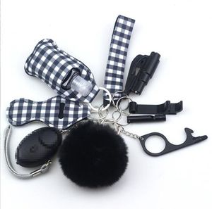 33 färger Kvinnor Alarm Personlig nyckelring Set Self Defense Alarm Keychain Säkerhet Självskydd Säkerhetslarm Nyckelring för flickor 10st/uppsättningar