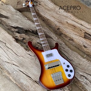 Basswood Neck Thru Body Sunburst Color 4 corde basso elettrico aggiornamento ponte regolabile disponibile alta qualità