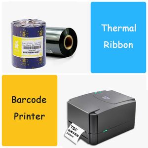 Paper PET Transparent Thermal Transfer Ribbon Sticker Label Barcode Printer Waterproof Scratch Resistant Oilproof