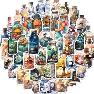 50Pcs Vintage Ins Cute Bottle Animal Cartoon Stickers Kawaii Aesthetic Graffiti Stickers for DIY Luggage Laptop Skateboard Motorcycle Bicycle Stickers