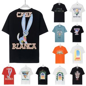 2023 Casablanc Hemd 23ss Designer T-Shirts Druck Herren Freizeithemd Damen lose Casablancas Hemd kurze Ärmel Luxus T-Shirt hochwertige T-Shirts