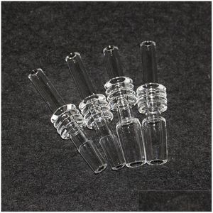 Rökande rör Glass NC Kit med kvartspetsar 10mm 14mm 18mm Dab St Oil Rigs Sile Röktillbehör Drop Delivery Home Garden Househol DHWG9